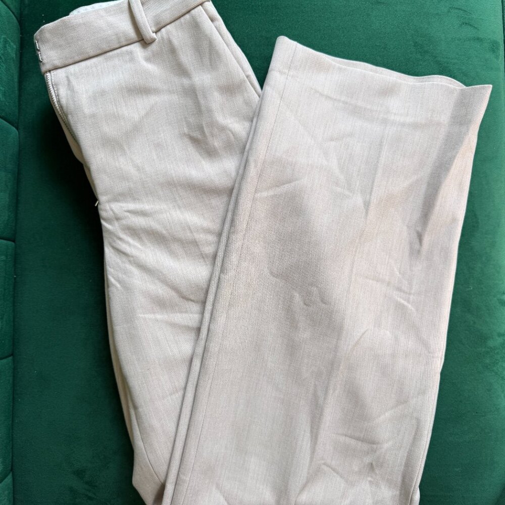 Babaton Aritzia Tailored Wide-Leg Trousers – Size 2 – Beige